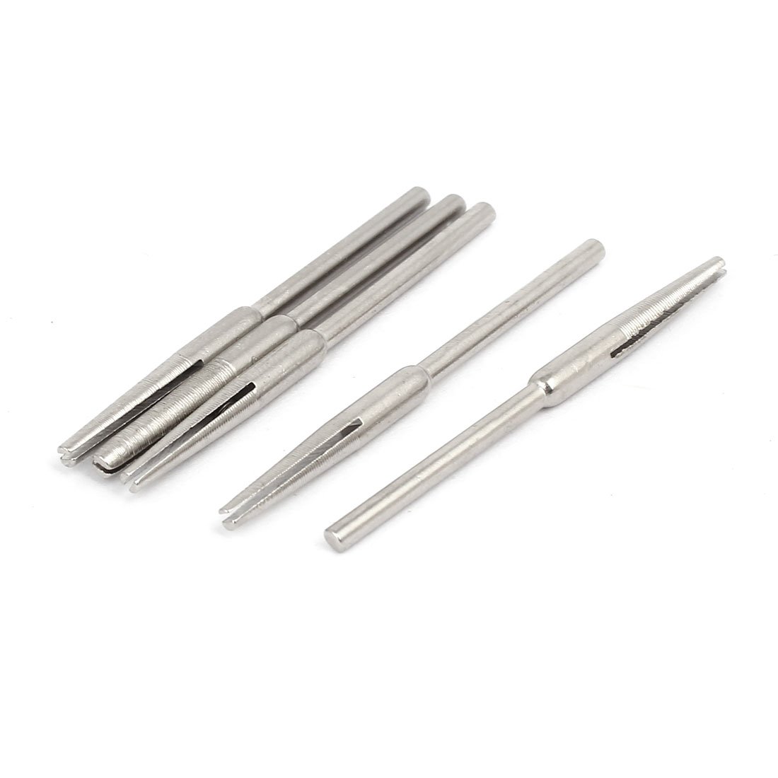 sourcingmap 2.35mm Shank Dia Mandrel Split Tapered Sandpaper Holder 50mm Long 5pcs