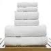 Chakir Turkish Linens Soft Touch Linen Terry Cloth Towel Set, 2 Bath Towels, 2 Hand Towels, 2 Washcloths, White