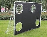 KLB Sport 7' x 5' Steel 3 in 1 Soccer Goal Targets W/Nets (Black)