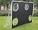 KLB Sport 7' x 5' Steel 3 in 1 Soccer Goal Targets W/Nets (Black)