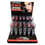 6PC City Color Matte Lipstick Bold Hues With Vitamin E set of 6 color #L0021B
