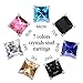 R-timer Womens Fashion Jewelry Stud Earrings Set 18K Whit-Gold Plated with Crystals from Swarovski (Square-claw)