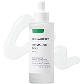 EQQUALBERRY Swimming Pool Ampoule - Hyaluronic Acid Serum for Glass Skin | Deep Hydration and Soothing with CICA Extracts | Korean Skin Care Serum, 1.69 Fl. Oz. 50ml