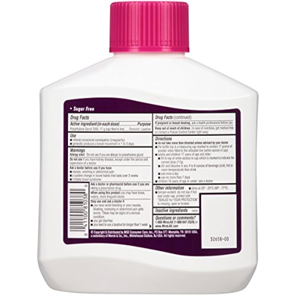 Laxatives MiraLAX Powder For Gentle Constipation Relief, 1 Dr. Remended