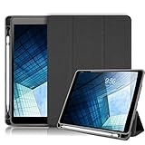 New iPad 9.7 inch 2018/2017 Case with Pencil Holder,iLuen Ultra Slim Lightweight Smart Cover Trifold Stand with Auto Wake/Sleep Magnet protective Funcion,Hard Back Cover for iPad 6th/5th Generation