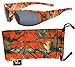 Hornz Polarized Sunglasses for Men Brown Forrest & Orange Camouflage Full Frame
