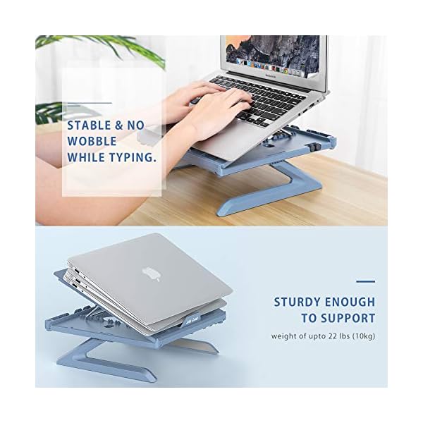 Jelly-Comb-Laptop-Stand-Multi-Angle-Adjustable-Laptop-Riser-With-Foldable-Legs-and-Phone-Holder-Ventilated-Notebook-Stand-Tray-for-MacBook-Desktop-Computer-Tablet-Grey Jelly Comb Laptop Stand, Multi-Angle Adjustable Laptop Riser With Foldable Legs and Phone Holder, Ventilated Notebook…