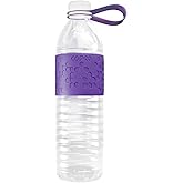 Copco Hydra 20 oz Tritan Water Bottle with Leak-Proof Lid & Textured Grip - BPA-Free, Dishwasher Safe, Easy Twist-Open for Ice & Fruit - Fits Cup Holders, Lightweight, Durable(Purple)