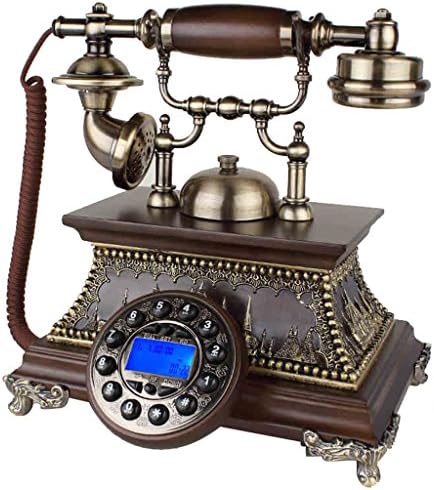 TIANTA- Antique Telephone European Retro Vintage Old Wooden American Pastoral Home Phone Landline Beautify (Size : Dial-up Models)