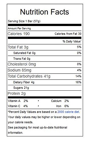 Betty Lou's - Gluten-Free Fruit Bar Snack - Apricot, 12 Bars