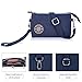 ZYSUN Womens Nylon Small Little Clutch Card Money Handbag Purse Wristlet Bag(605,blue)
