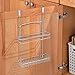 mDesign Over the Cabinet Kitchen Storage Organizer for Aluminum Foil, Sandwich Bags, Cleaning Supplies - Chrome