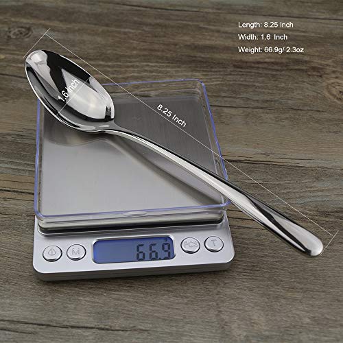 Large Dinner Spoons, DEALIGHT 18/10 Stainless Steel Heavy Duty Tablespoon, 8.25 Inches, Serving Spoon, Set of 6 - Thumbnail 4