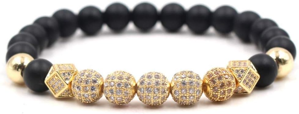 DMUEZW Trendy Men Bracelet Natural Moonstone Bead Buddha Bracelet Chakra Lava Stone Bracelets Men Jewelry Gift