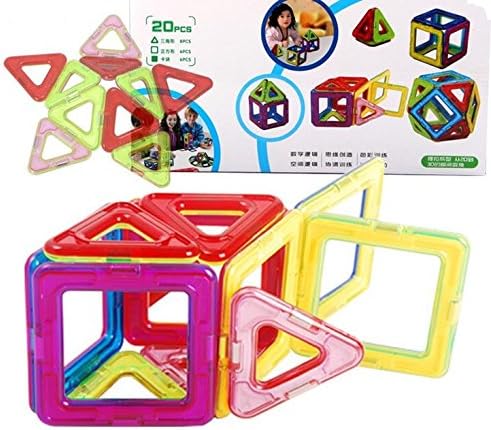 Educational Building Toy - 20PCS Magnetic Building Blocks Set Magnetic Tiles Educational Learning Toys for Kids Gifts
