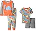 Gerber Baby Four-Piece Cotton Pajama Set, Dino, 12 Months