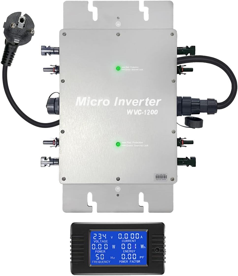 Y&H 1200W Solar Grid Tie Micro Inverter Waterproof IP65 MPPT for 30V-36V Panels