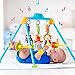 Baby Hanging Rattle Toys, 4 Pieces Newborn Car Crib Hanging Bell，Baby Soft Hanging Rattle Crinkle Squeaky Toy,Infant Animal Wind Chime with Teethers for Toddlers/Baby Girls/Baby Boys
