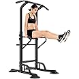 soges Power Tower Adjustable Height Pull Up & Dip Station Multi-Function Home Strength Training Fitness Workout Station