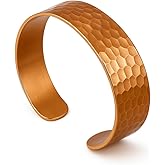 USTeckno Hand Forged 100% Pure Copper Bracelet. Made with Solid High Gauge Copper and Health benefits. Enhance your well-being in style