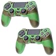 PlayStation-4-Controller-Case SlickBlue Camo Series - 2 Pack Silicone Protection Case Skin for Sony PS4 Controllers - Green by SlickBlue