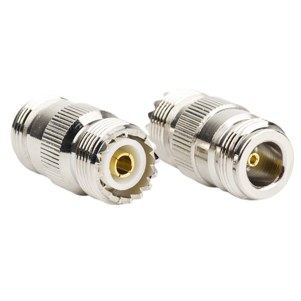 DollaTek 2Pcs Coaxial RF Connector N-K Female to UHF-K Female SO239 Adapter