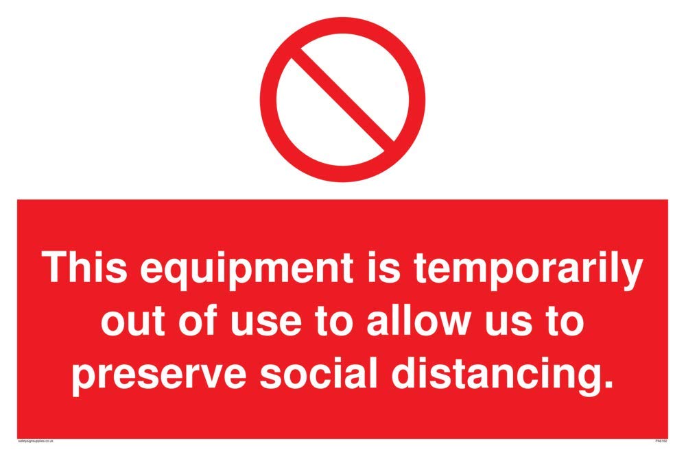 This equipment is temporarily out of use to allow us to preserve social distancing