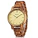 CUCOL Zebra Wooden Watches Men Swiss Movement Quartz Analog Watch with Gift Box,White