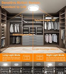 DEEPLITE Battery Ceiling Light Motion Sensor with