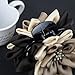 Merdia Jaw Hair Claw Clip for Women with Sharp leaves Flower Mix Color(Black,Beige and Coffee)