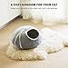 CO-Z Handcrafted Cat Cave Bed (Large), Felted from 100% Natural Wool, Handmade Furniture for Cats and Kittens, Warm and Cozy Cat Bed (Grey)thumb 1