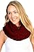 Basico Women Winter Chunky Knitted Infinity Scarf Warm Circle Loop Various Colors (Chunky Burgundy)