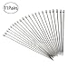 PIXNOR Knitting Needles 11 Pairs - Stainless Steel, Straight, 14
