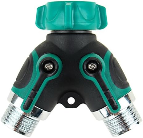 The Seventh 2 Way Garden Water Hose Splitter Y Ball Valve Hose Connector Fits Ourdoor Faucet