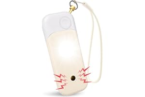 DYOAC Personal Safety Alarm for Women - 140dB Self Defense Keychains Siren Whistle with Sos LED Strobe Light Personal Emergency Security Safe Devices Key Chain Alarms in 5 Pop Colors - White