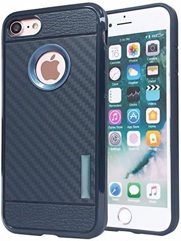 iPhone 7 / iPhone 8 Case, MOBITEX | Ultra Thin Carbon Fiber Texture Shockproof Bumper Case for iphone 7 (2016) / iPhone 8 (2017) - Navy Blue