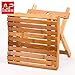 ZXY Natural Bamboo Portable Folding Stool, Indoor Outdoor Folding Stool for Shaving Shower Foot Rest Fully Assembledthumb 2
