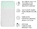 Organic Cotton Crib Sheet Set: Standard Pack n Play Mattress Sheets (2 Pack) Baby Sheets for Playard, Soft Comfortable Unisex for Infants and Toddlers 39”x27”x5”! (Mint Collection)