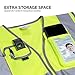 Neiko High Visibility Safety Vest ANSI Class 2, 7 Pockets, Neon Yellow, XX-Large (2XL)