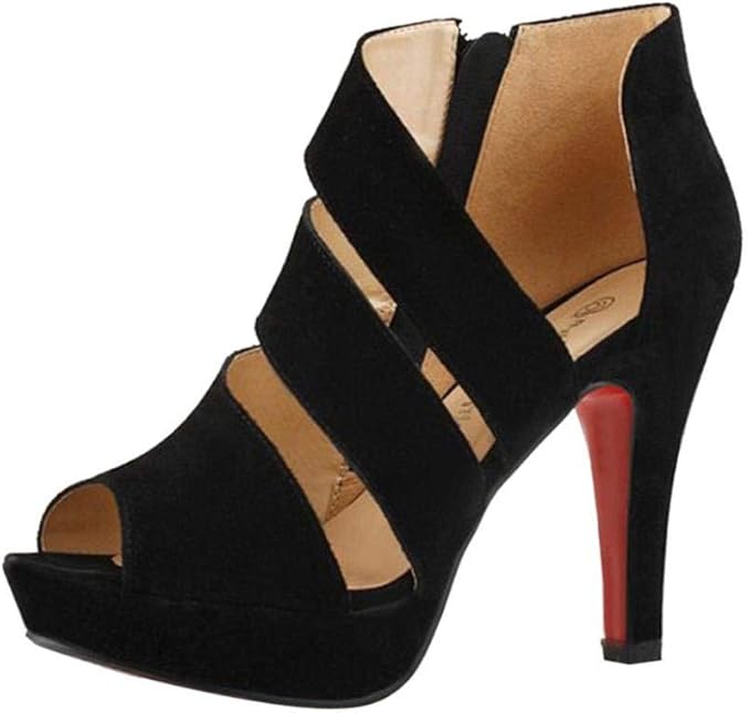 escarpin talon carré avec bride