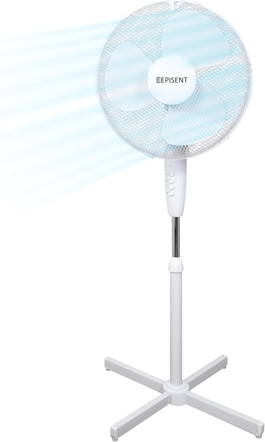 EPISENT 16-Inch Pedestal Fan (White)