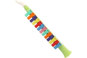 Ruilogod Horn Shaped Musical Wind Instrument Straight 13 Keys Education Toy Clarinet