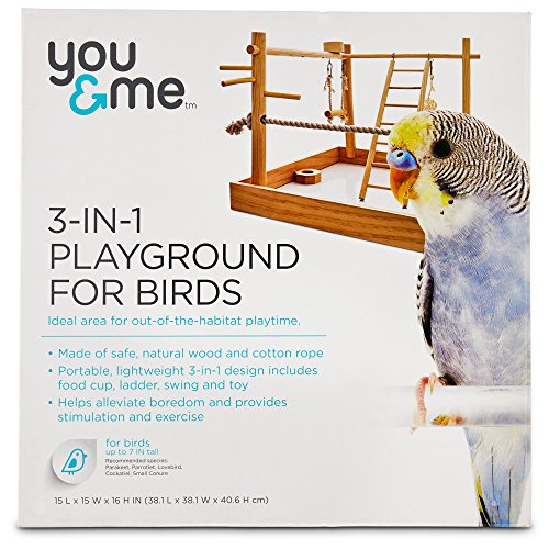 You & Me 3-in-1 Playground for Birds, 15" L X 15" W X 16" H, 15 in - Thumbnail 4