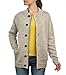 Womens Zip and Button Everyday Pure Wool Cardigan