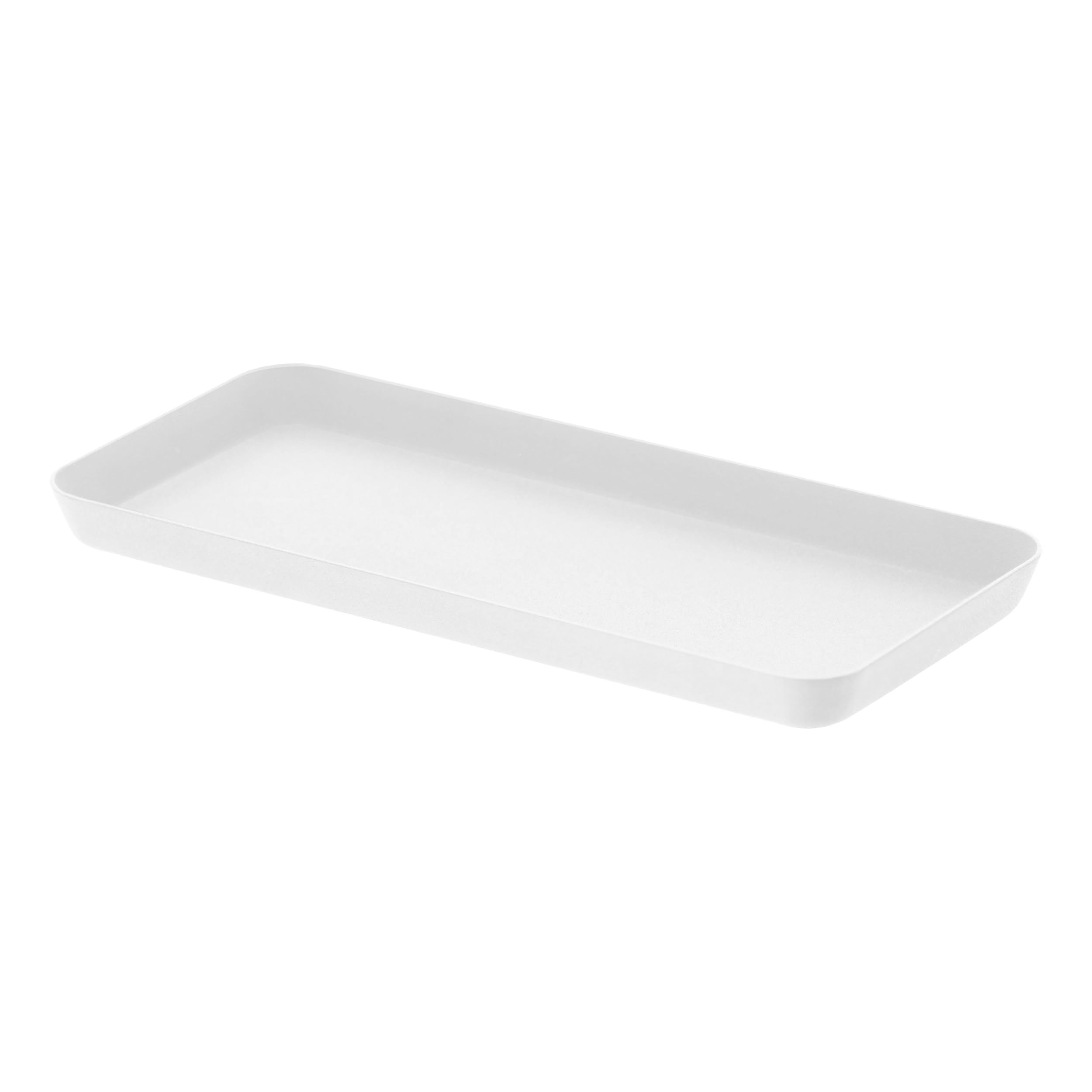 Yamazaki 4221 TOWER Amenity Tray L, white, Steel, Minimalist, 22 x 10 x 1.5 cm