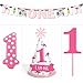 Flamingo - Party Like a Pineapple - 1st Birthday Girl Smash Cake Kit - High Chair Decorations