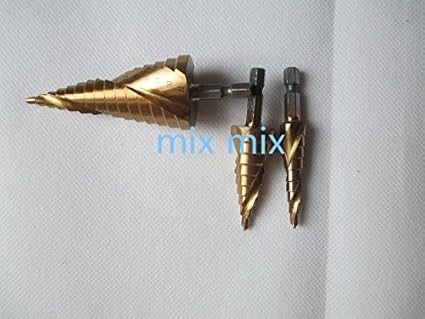 Generic 3pc Hex HSS Steel 4-12mm/ 4-20mm/ 4-32mm Yellow Spiral Grooved Step Drill Tools