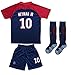 2017/2018 PARIS SAINT GERMAIN PSG #10 NEYMAR JR HOME SOCCER JERSEY & SHORTS YOUTH SIZES (Home (PSG), 10-11 YEARS)