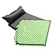 FreeLand Camping Sleeping Pad Self Inflating with Attached Pillow, Compact, Lightweight, Large, Green Color