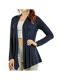 De la Mujer Sofra open-front suave Draped manga larga chaqueta de punto Sweater túnicas con palangre